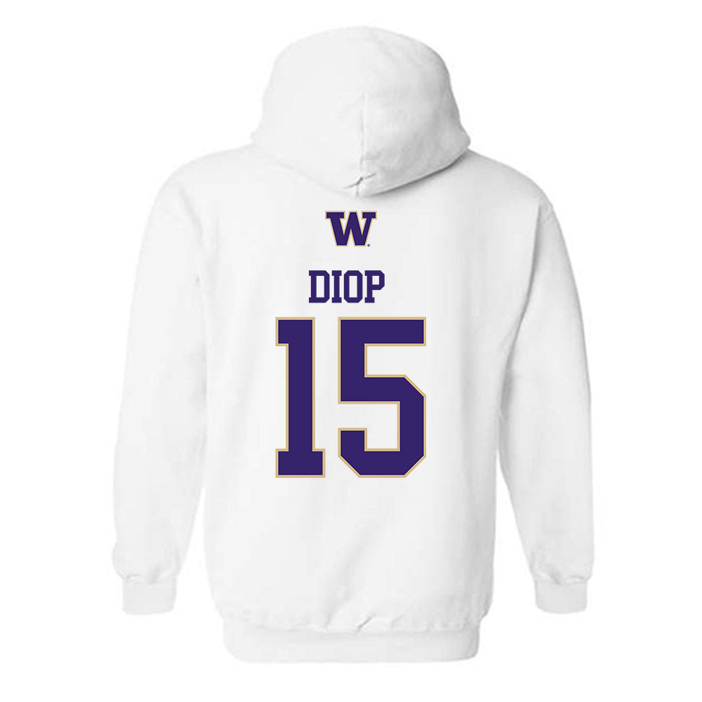 Washington - NCAA Men's Soccer : Mani Diop - Sports Shersey Hooded Sweatshirt-1