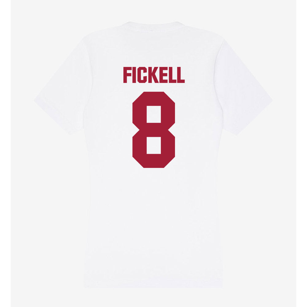Indiana - NCAA Women's Volleyball : Luca Fickell - Women's V-Neck T-Shirt-1