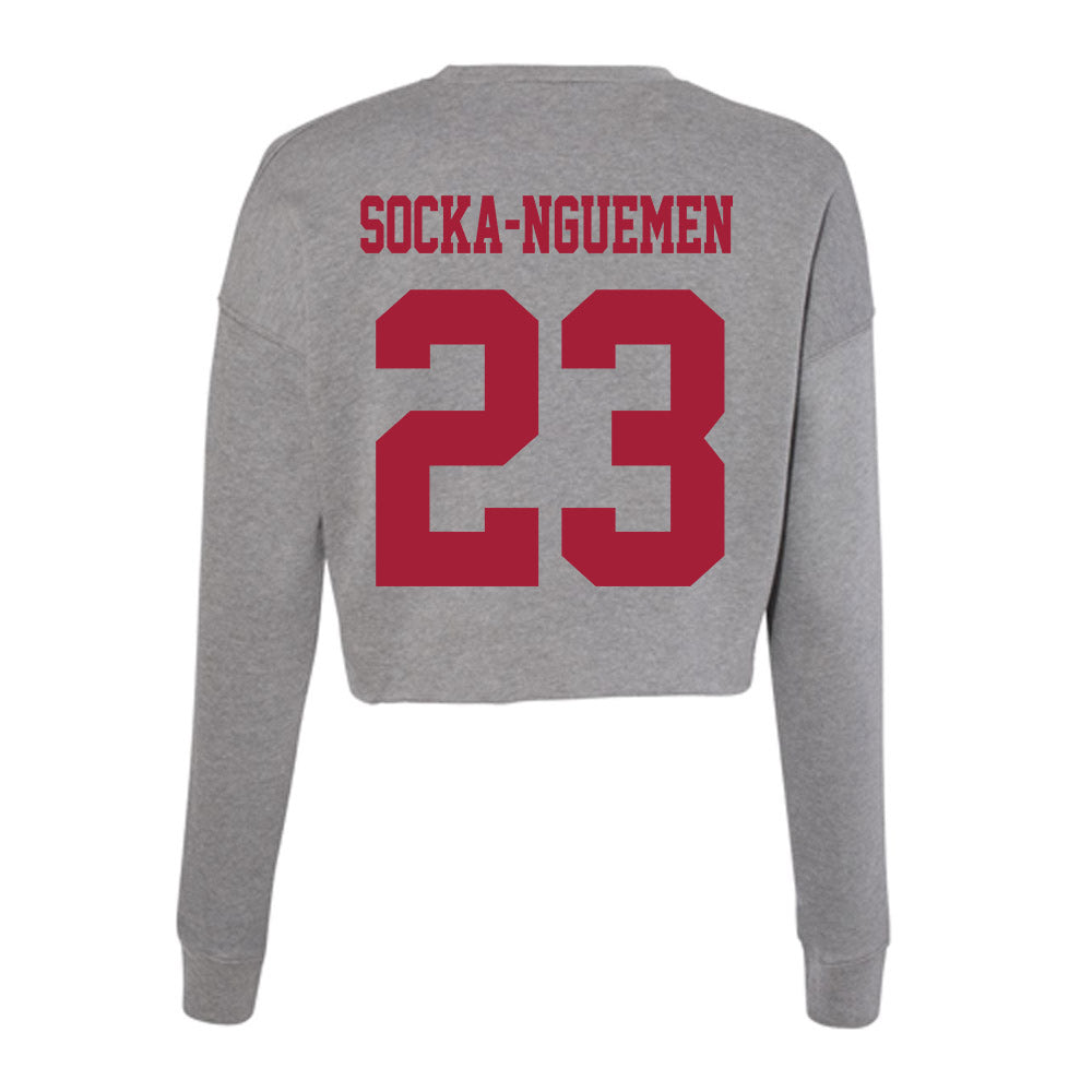 Indiana - NCAA Women's Basketball : Zania Socka-Nguemen - Classic Shersey Women's Cropped Crew Fleece-1