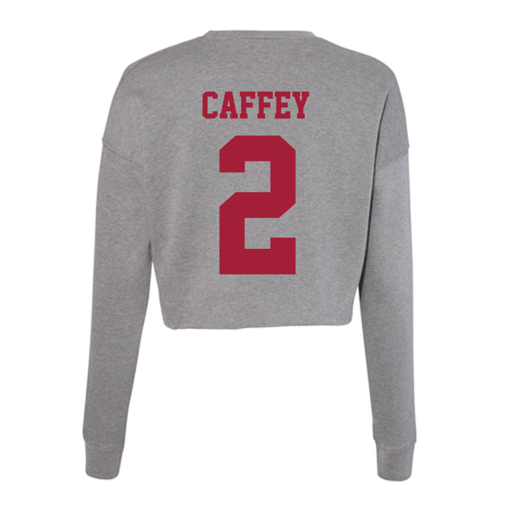 Indiana - NCAA Women's Basketball : Nevaeh Caffey - Classic Shersey Women's Cropped Crew Fleece-1
