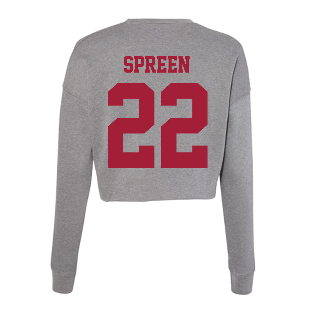Indiana - NCAA Women's Basketball : Chloe Spreen - Classic Shersey Women's Cropped Crew Fleece-1