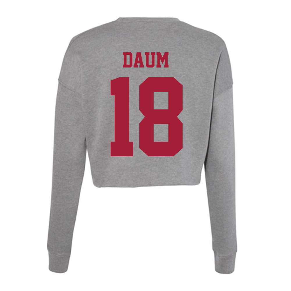 Indiana - NCAA Women's Volleyball : Avery Daum - Classic Shersey Women's Cropped Crew Fleece-1