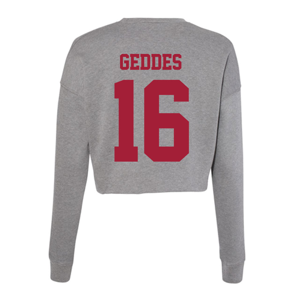 Indiana - NCAA Women's Volleyball : Morgan Geddes - Classic Shersey Women's Cropped Crew Fleece-1