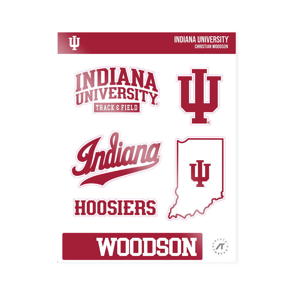 Indiana - NCAA Men's Track & Field : Christian Woodson - Sticker Sheet-0
