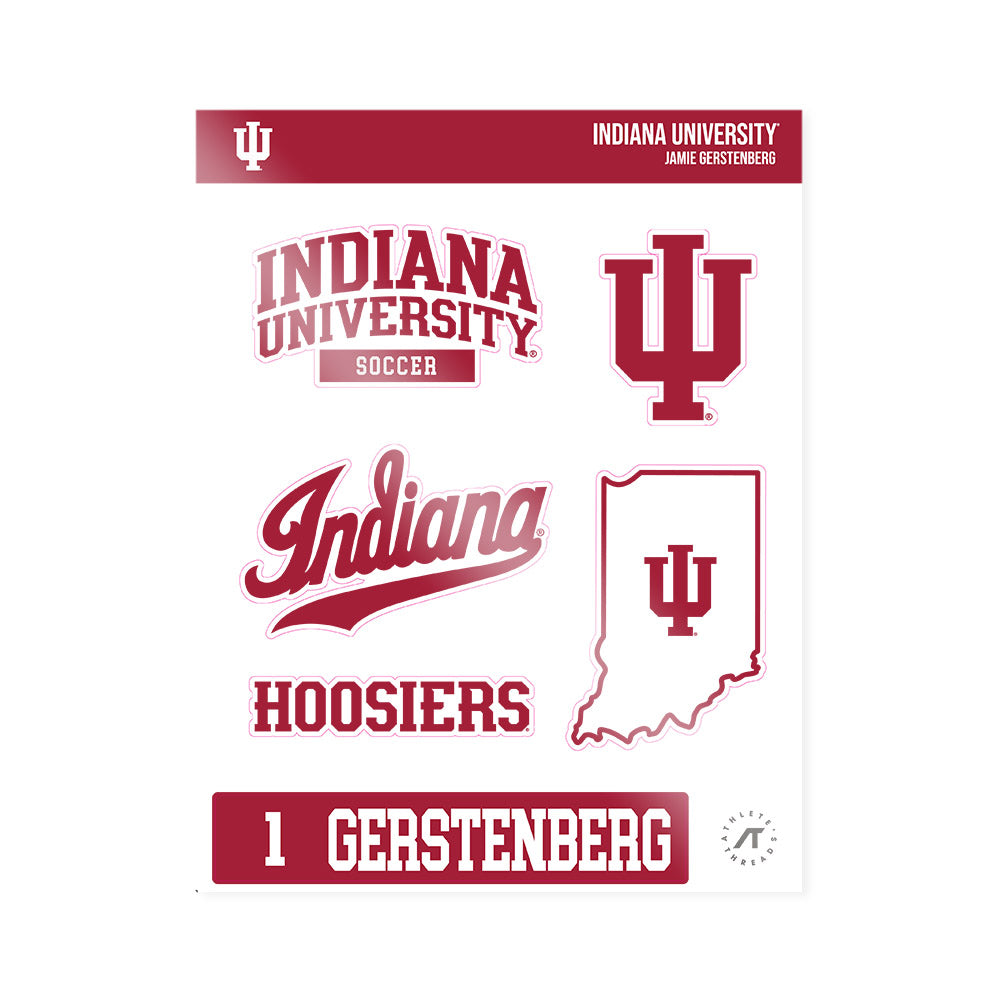 Indiana - NCAA Women's Soccer : Jamie Gerstenberg - Sticker Sheet-0