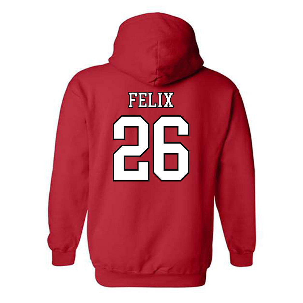 Nebraska - NCAA Softball : Alina Felix - Replica Shersey Hooded Sweatshirt-1