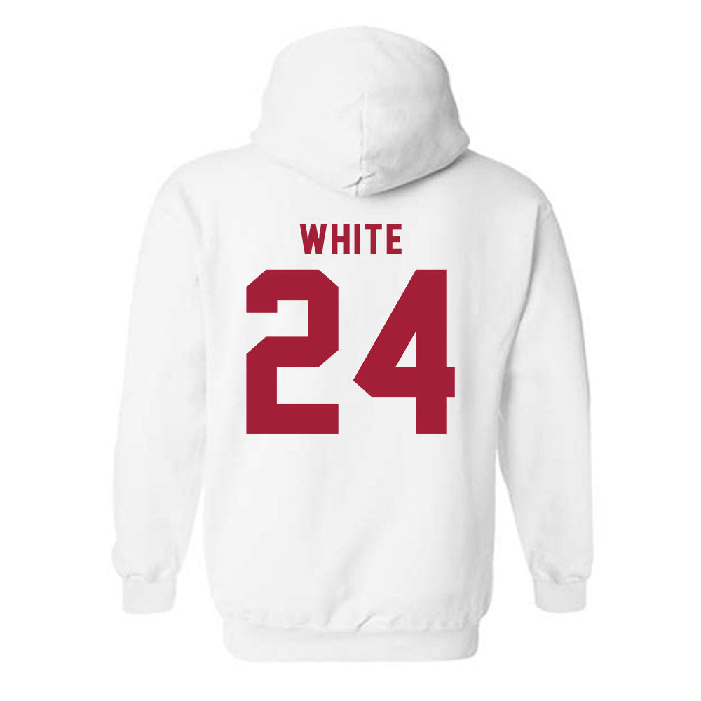 Indiana - NCAA Softball : Josie White - NCAA® Replica Shersey Hooded Sweatshirt-1