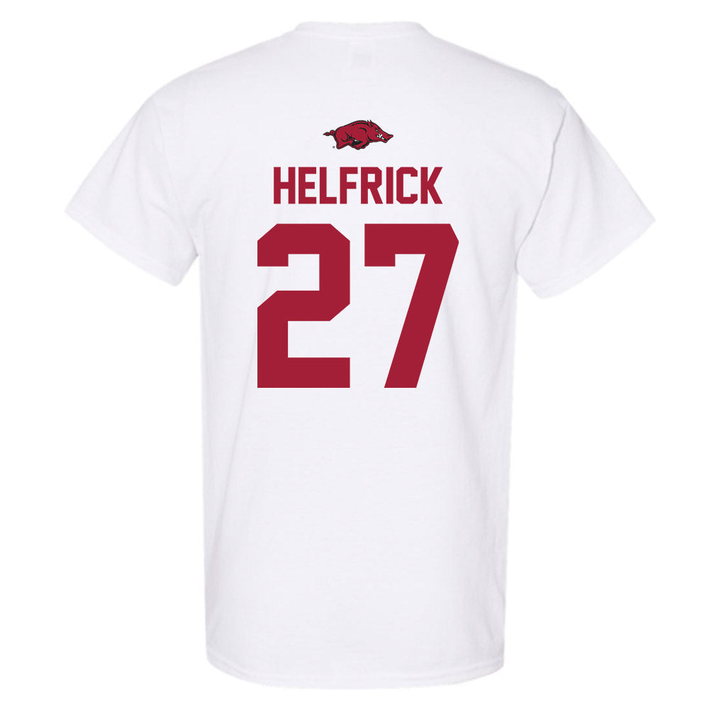 Arkansas - NCAA Baseball : Ryder Helfrick - Replica Shersey T-Shirt-1