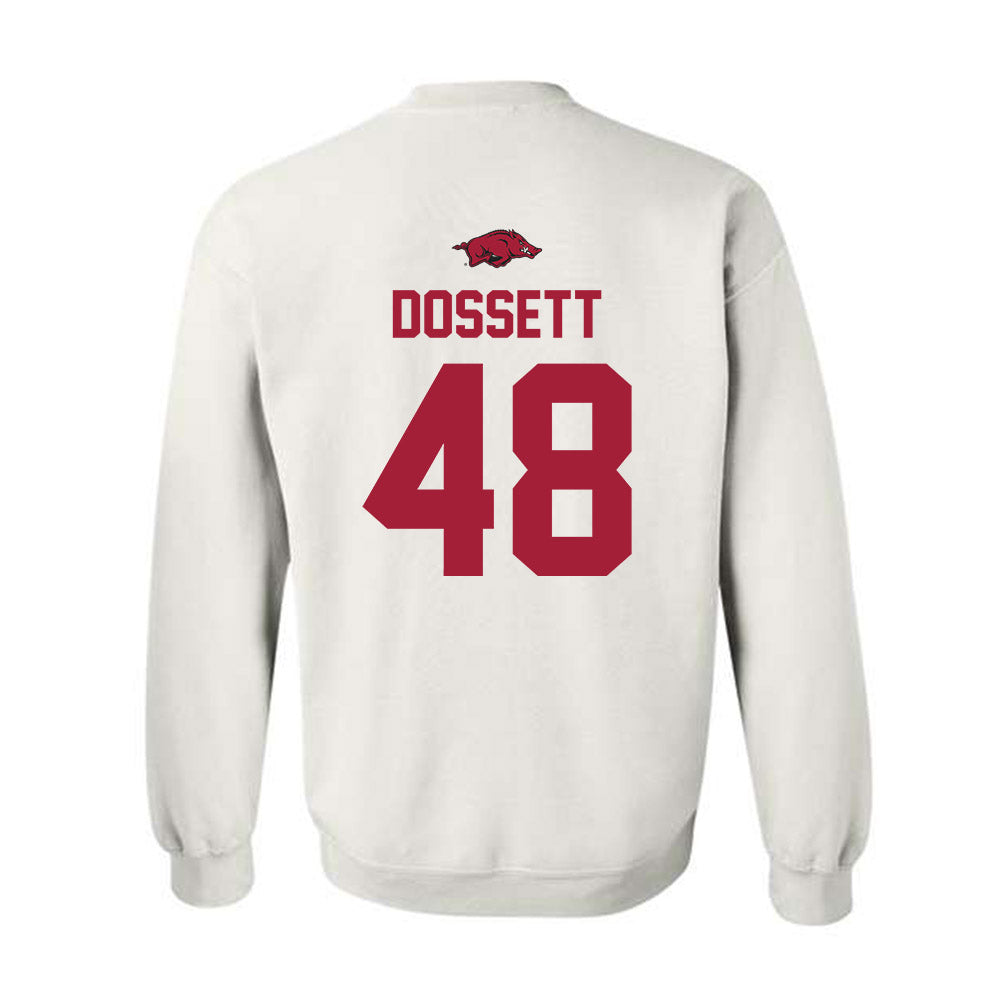 Arkansas - NCAA Baseball : Cooper Dossett - Replica Shersey Crewneck Sweatshirt-1