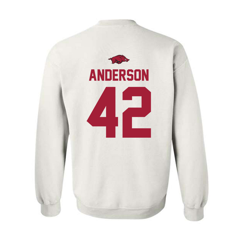 Arkansas - NCAA Baseball : Michael Anderson - Replica Shersey Crewneck Sweatshirt-1