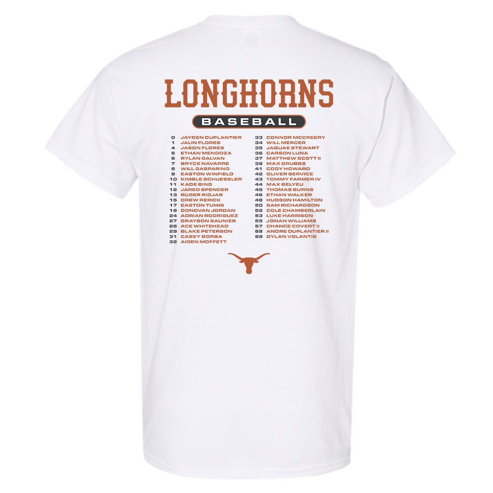 Texas - NCAA Baseball : - Roster T-Shirt-1