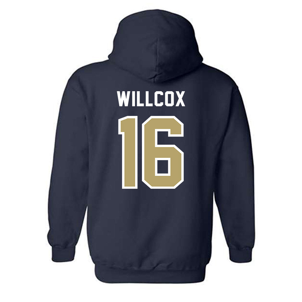 Georgia Tech - NCAA Baseball : Charlie Willcox - NCAA® Replica Shersey Hooded Sweatshirt-1