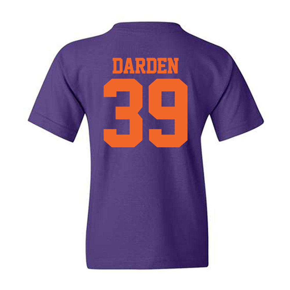 Clemson - NCAA Baseball : Ethan Darden - Purple NCAA® Shersey Youth T-Shirt-1