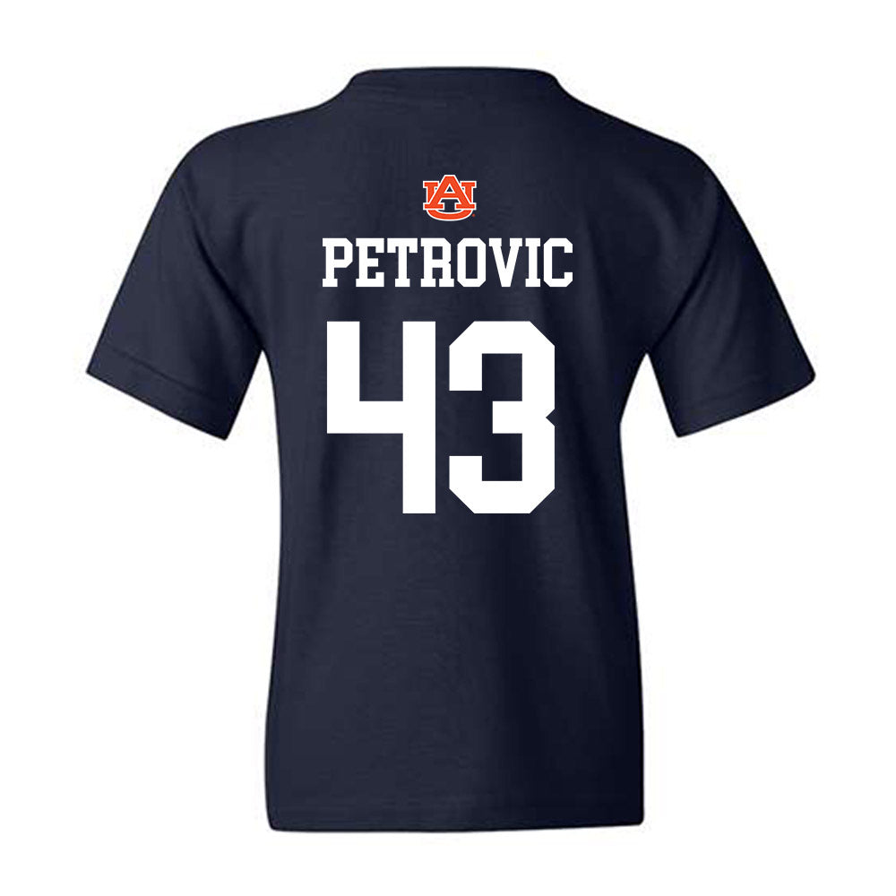 Auburn - NCAA Baseball : Alex Petrovic - NCAA® Replica Shersey Youth T-Shirt-1
