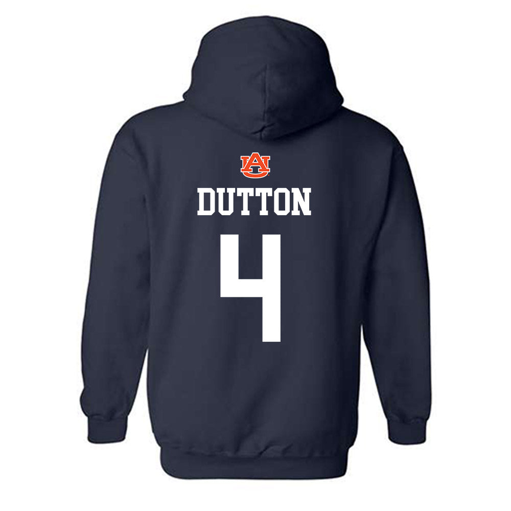 Auburn - NCAA Baseball : Andrew Dutton - NCAA® Replica Shersey Hooded Sweatshirt-1