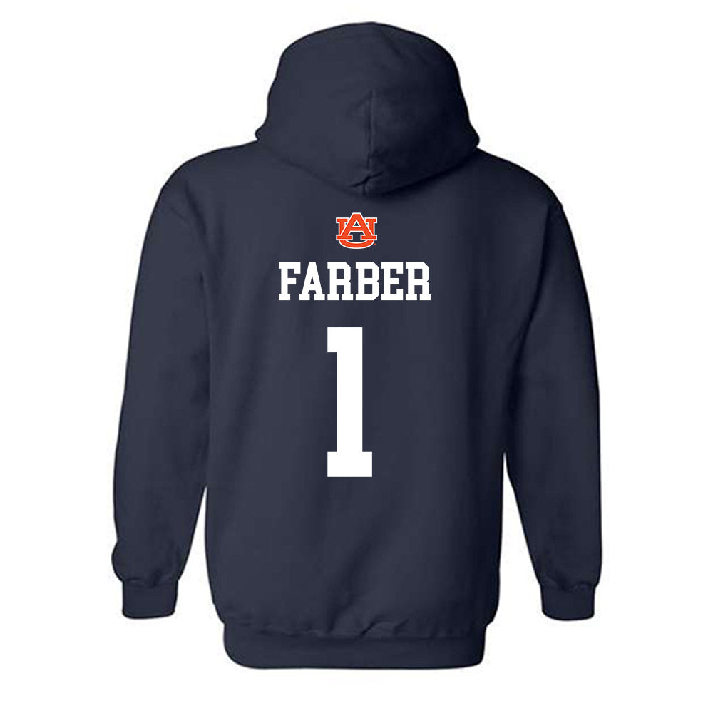 Auburn - NCAA Baseball : Ryne Farber - NCAA® Replica Shersey Hooded Sweatshirt-1
