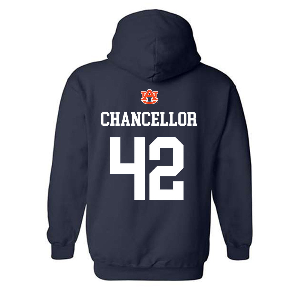Auburn - NCAA Baseball : Abe Chancellor - NCAA® Replica Shersey Hooded Sweatshirt-1