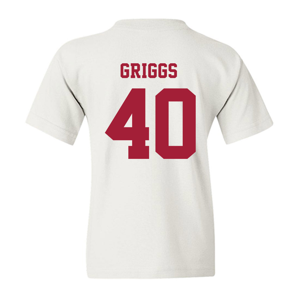 Alabama - NCAA Baseball : Sean Griggs - NCAA® Replica Shersey Youth T-Shirt-1