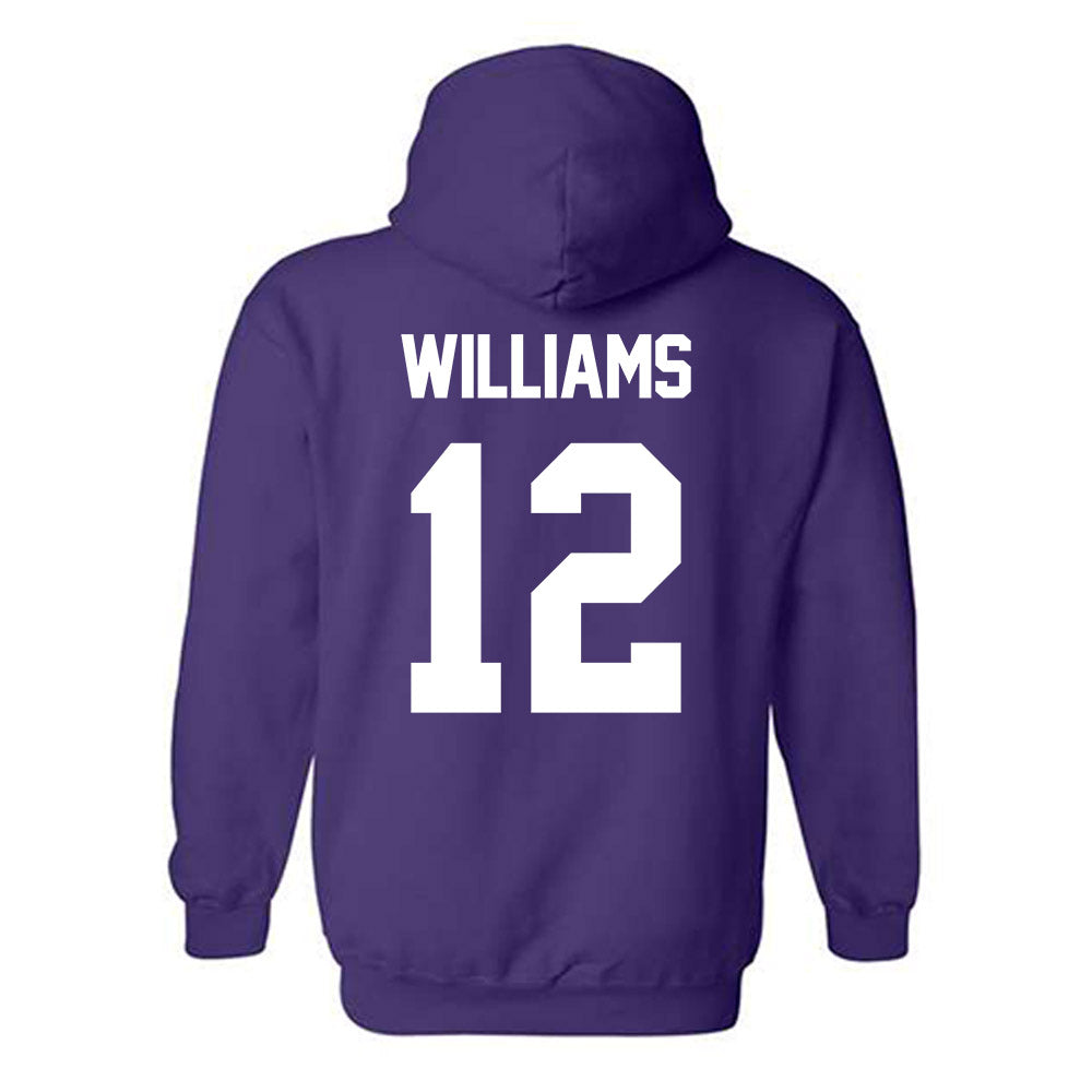 TCU - NCAA Beach Volleyball : Morgan Williams - Crowned Frog Hooded Sweatshirt-1