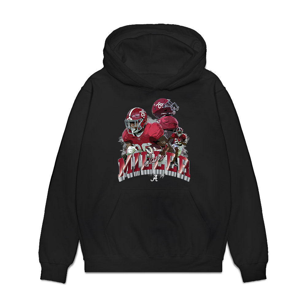 Alabama - NCAA Football : Jamarion Miller - Collage Premium Hooded Sweatshirt-0