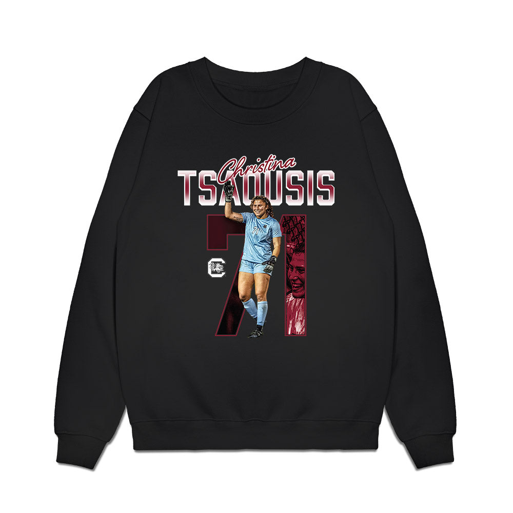 South Carolina - NCAA Women's Soccer : Christina Tsaousis - Premium Crewneck Sweatshirt-0
