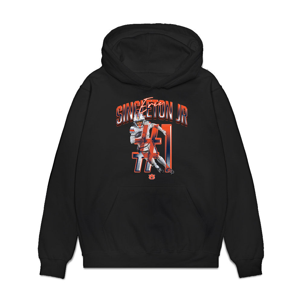 Auburn - NCAA Football : Eric Singleton - Collage Premium Hooded Sweatshirt-0