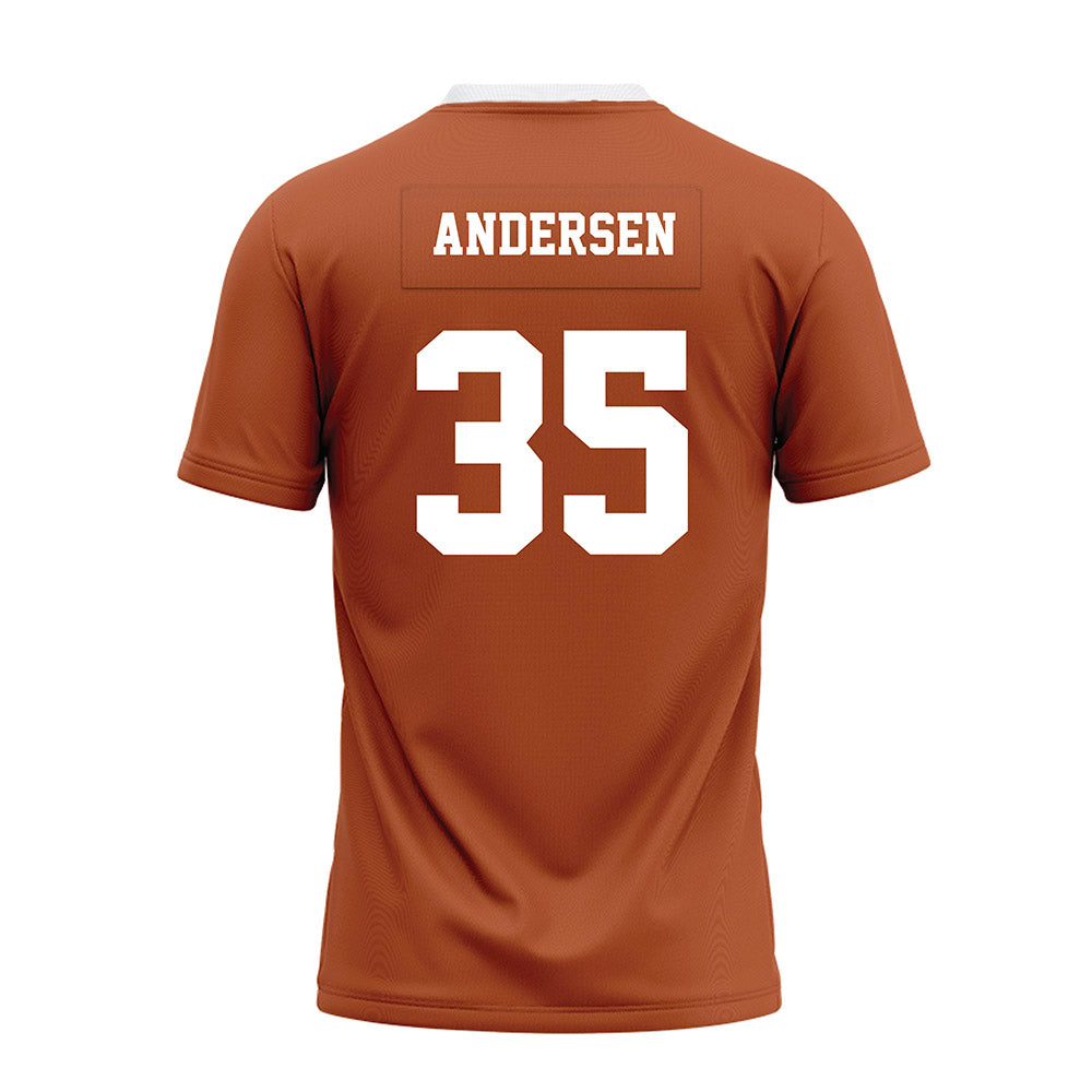 Texas - NCAA Football : Rett Andersen - Orange Premium Football Jersey-1