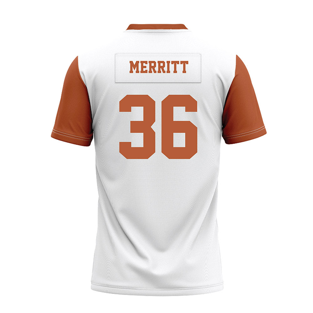 Texas - NCAA Football : Quinn Merritt - White Premium Football Jersey-1