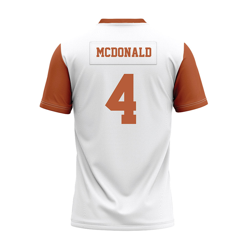 Texas - NCAA Football : Jelani McDonald - White Premium Football Jersey-1