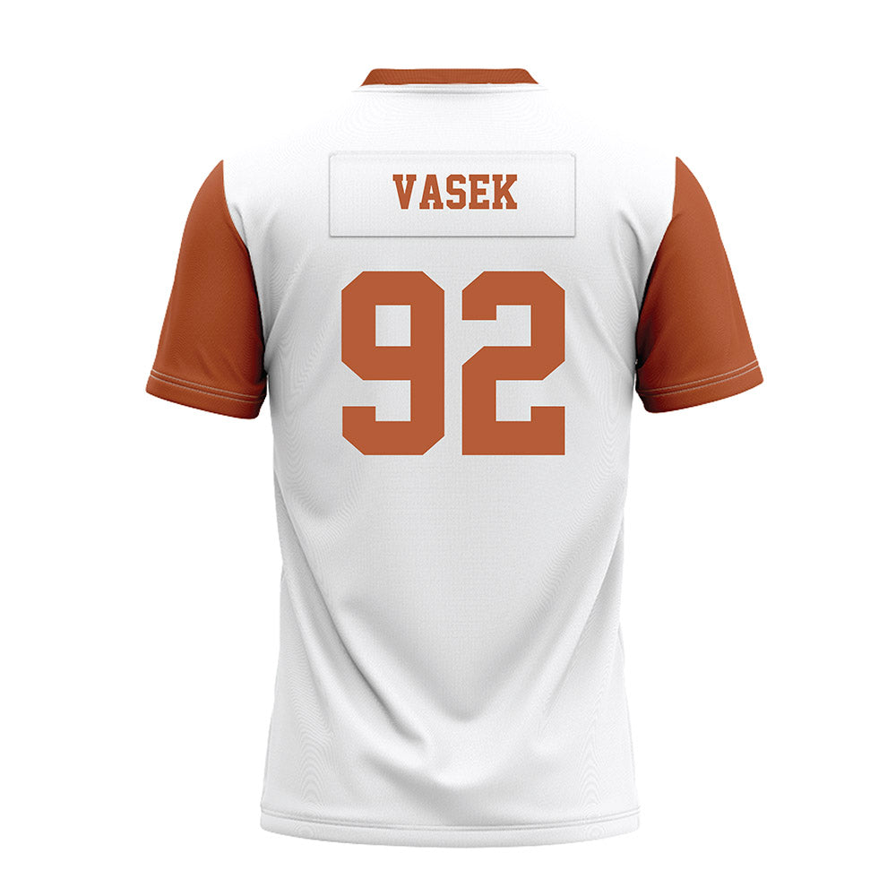 Texas - NCAA Football : Colton Vasek - White Premium Football Jersey-1