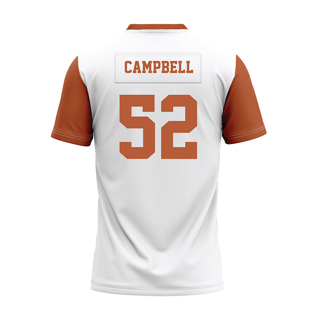 Texas - NCAA Football : Dj Campbell - White Premium Football Jersey-1