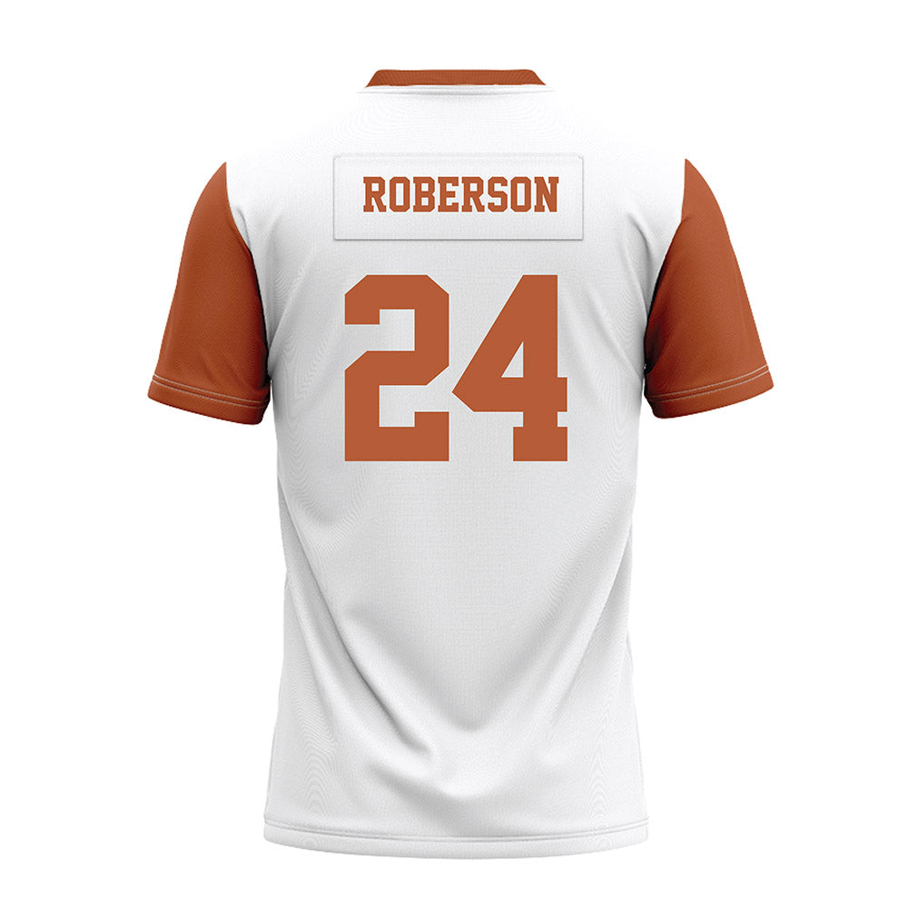 Texas - NCAA Football : Warren Roberson - White Premium Football Jersey-1