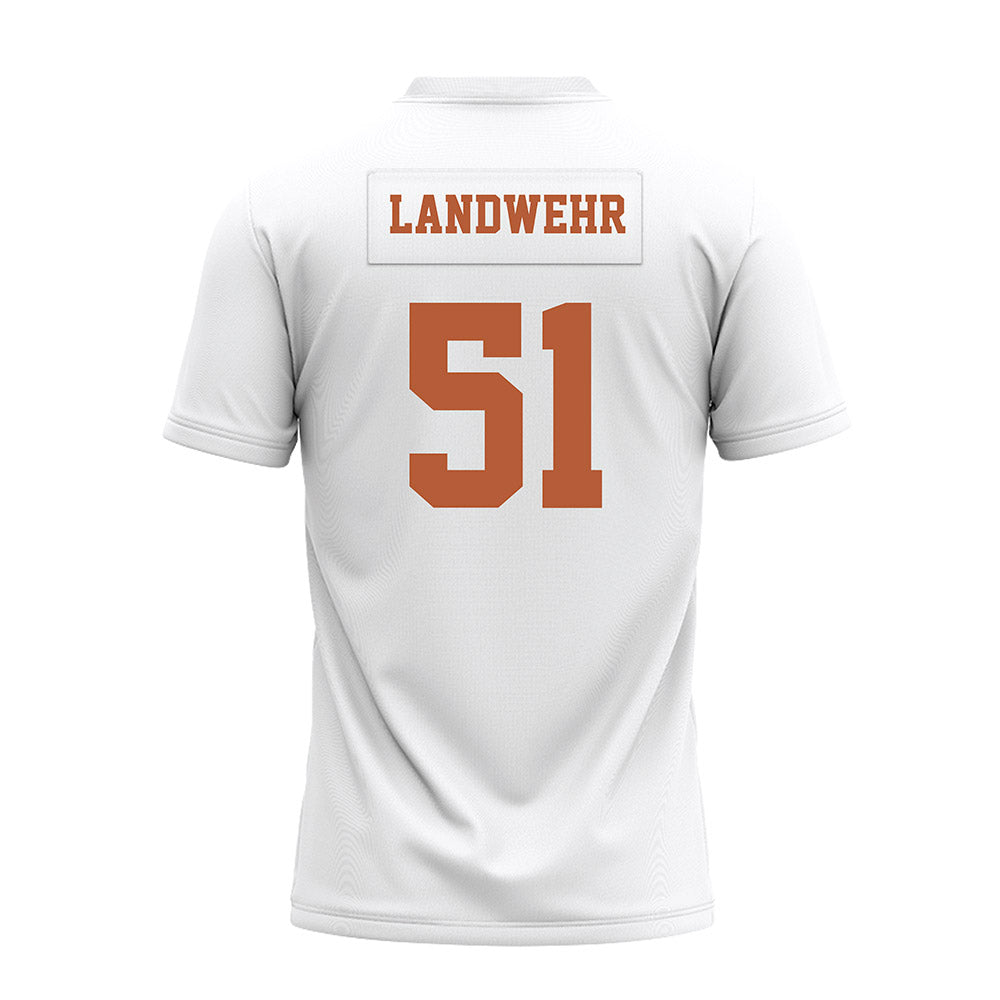 Texas - NCAA Football : Marshall Landwehr - White Premium Football Jersey-1