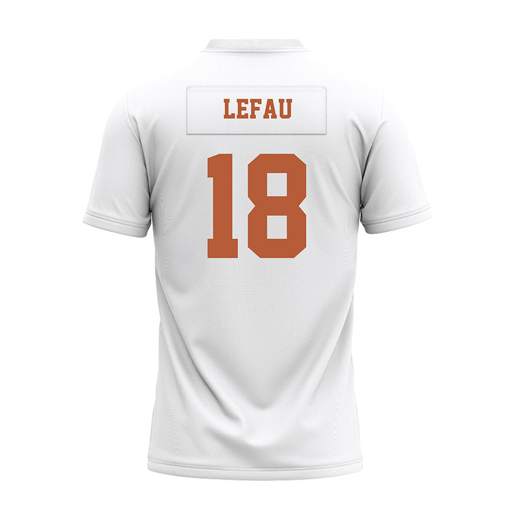 Texas - NCAA Football : Liona Lefau - White Premium Football Jersey-1