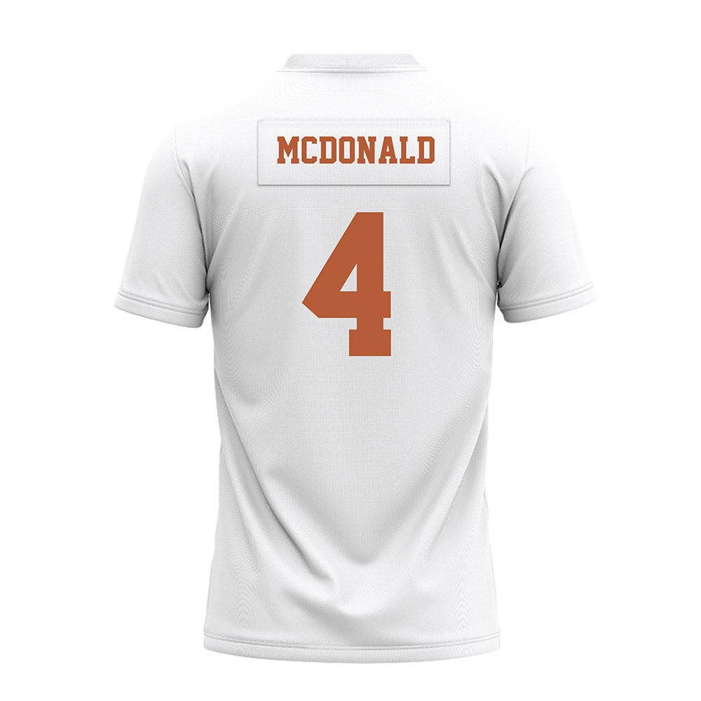 Texas - NCAA Football : Jelani McDonald - White Premium Football Jersey-1