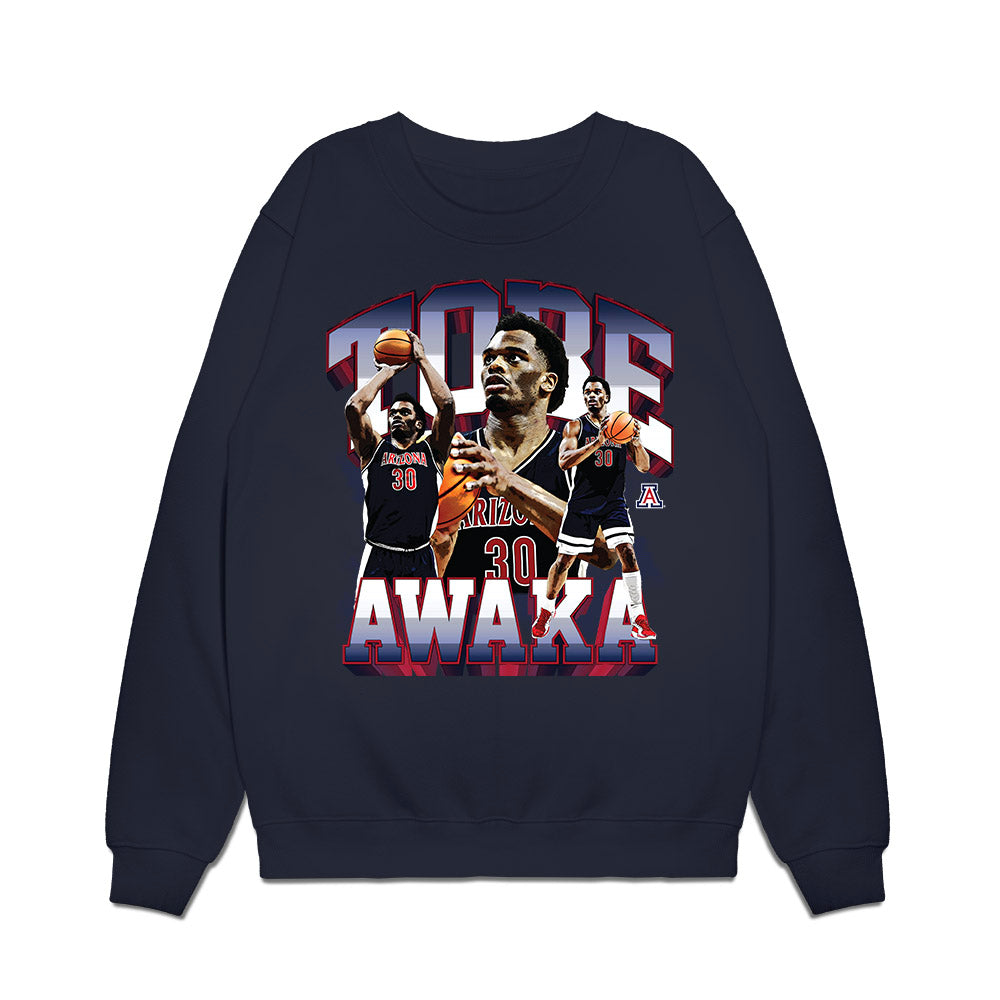 Arizona - NCAA Men's Basketball : Tobe Awaka - Collage Premium Crewneck Sweatshirt-0
