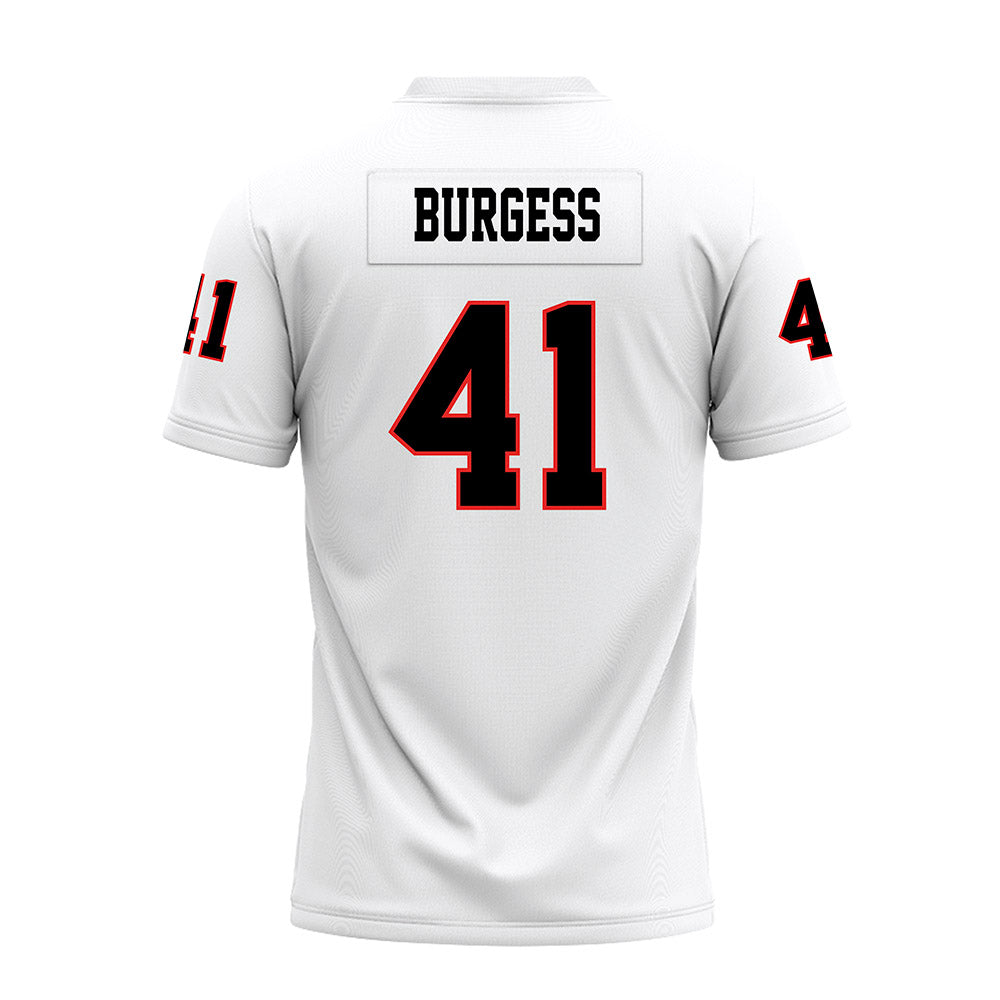 Texas Tech - NCAA Football : Jack Burgess - White Premium Football Jersey-1