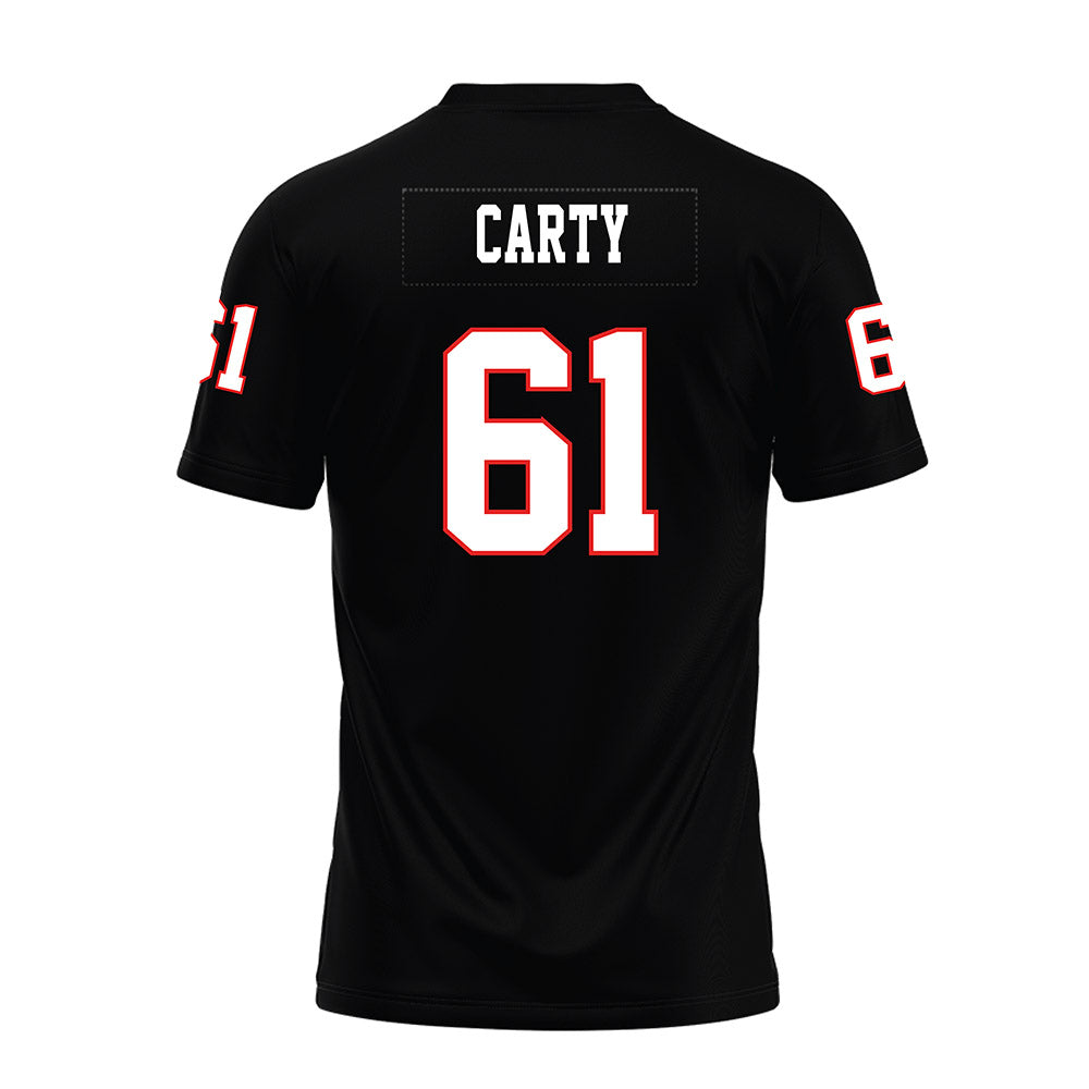 Texas Tech - NCAA Football : Connor Carty - Black Premium Football Jersey-1