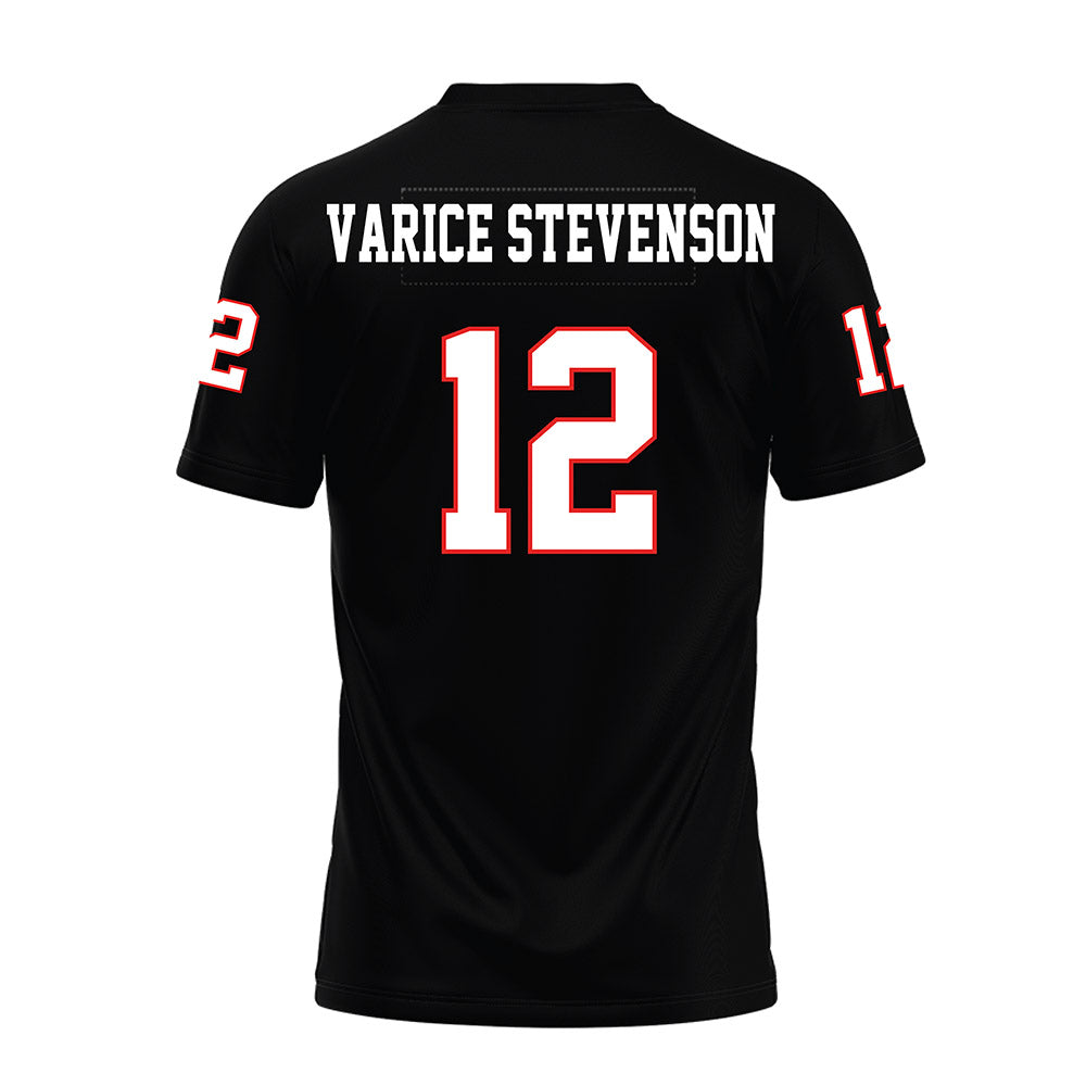 Texas Tech - NCAA Football : Marquez Varice Stevenson - Black Premium Football Jersey-1
