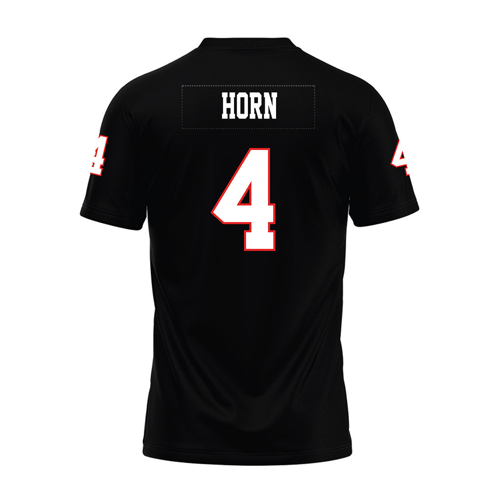 Texas Tech - NCAA Football : Maurion Horn - Black Premium Football Jersey-1