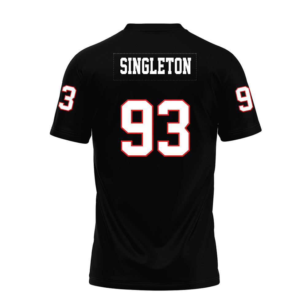 Texas Tech - NCAA Football : Dylan Singleton - Black Premium Football Jersey-1