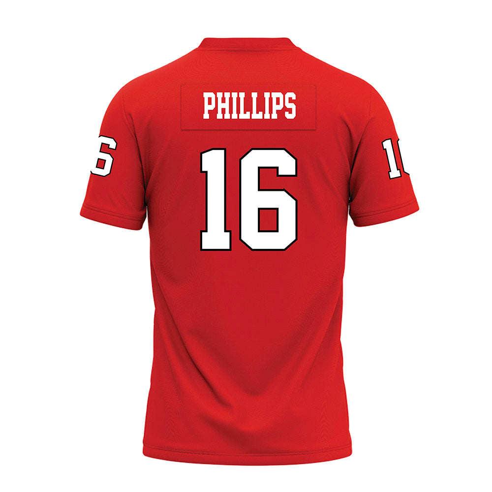Texas Tech - NCAA Football : Holden Phillips - Red Premium Football Jersey-1
