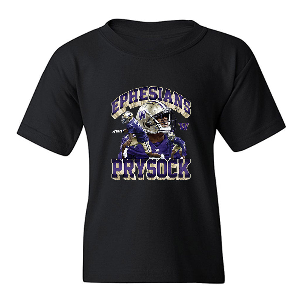 Washington - NCAA Football : Ephesians Prysock - Collage Youth T-Shirt-0