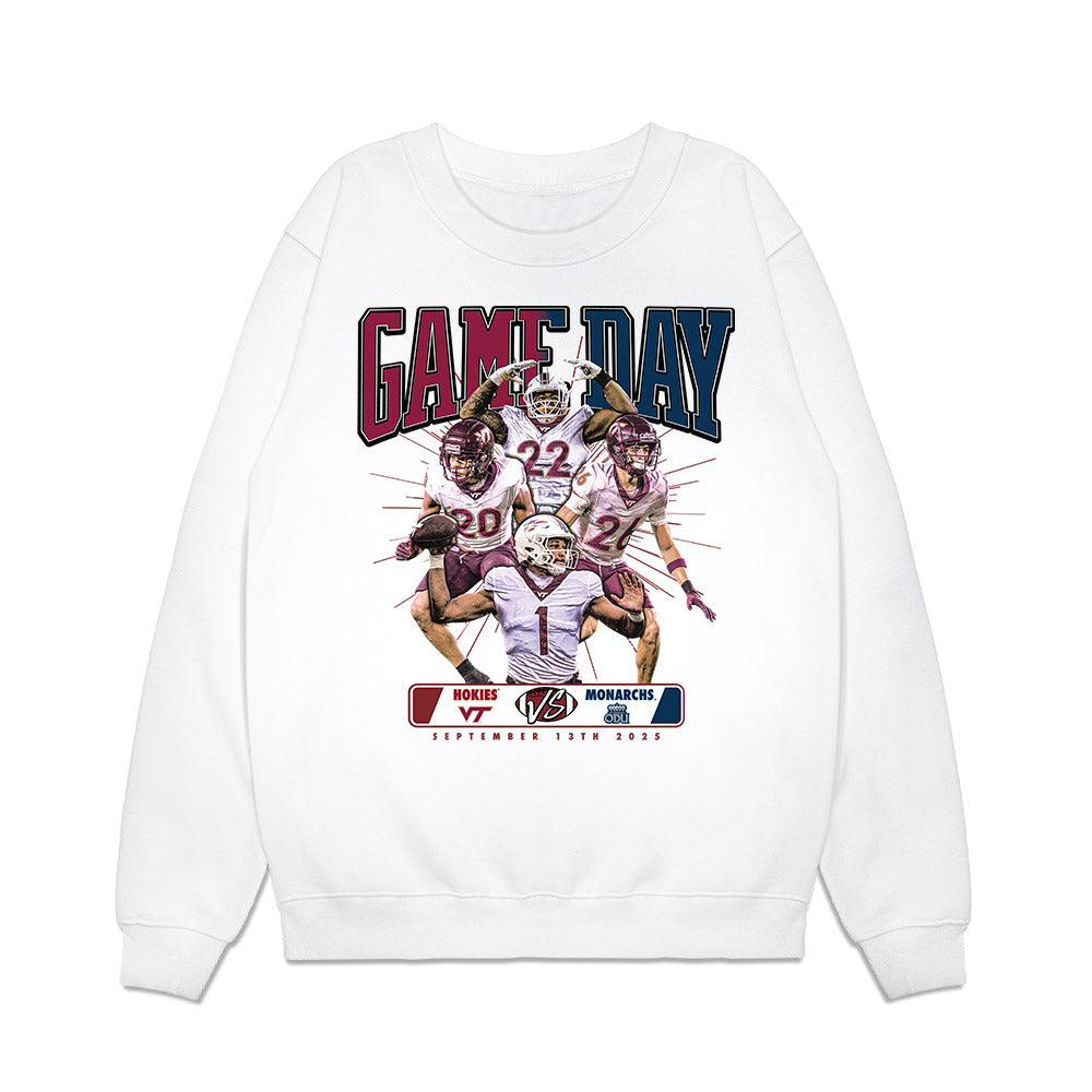 Virginia Tech - NCAA Football : - ODU vs VT Gameday Collage Premium Crewneck Sweatshirt-0
