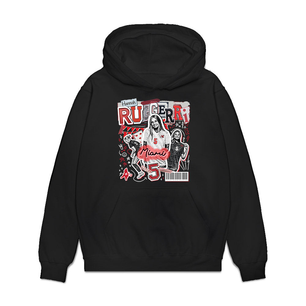 Miami of Ohio - NCAA Women's Soccer : Hannah Ruggeri - Collage Premium Hooded Sweatshirt-0