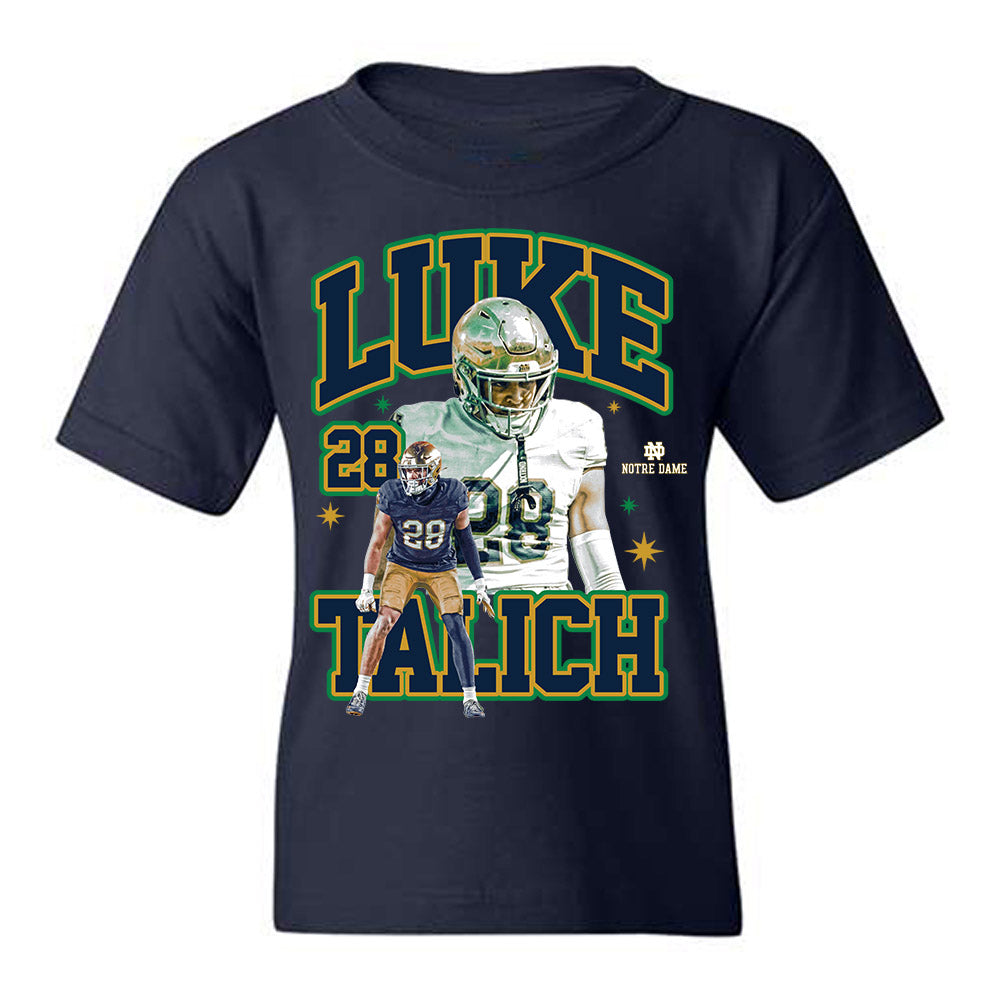 Notre Dame - NCAA Football : Luke Talich - Collage Youth T-Shirt-0