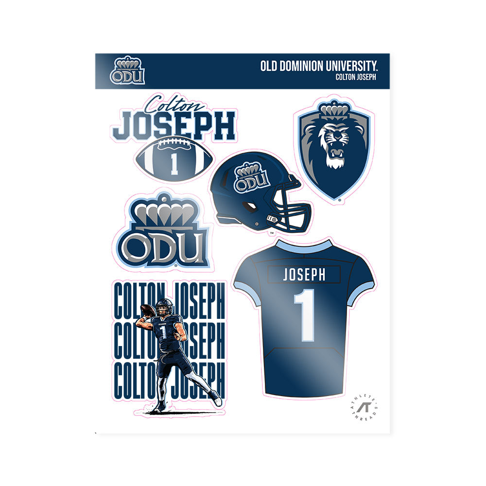 Old Dominion - NCAA Football : Colton Joseph - Sticker Sheet-0
