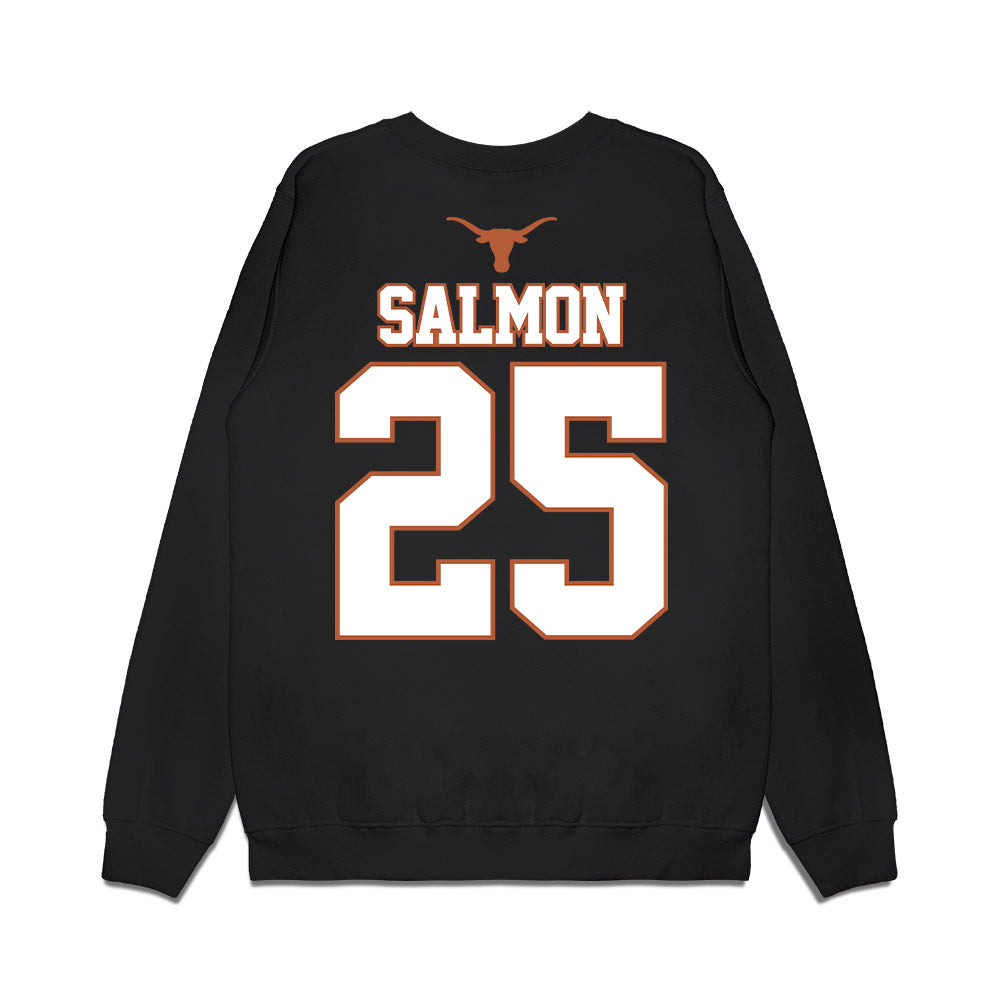 Texas - NCAA Softball : Cambria Salmon - NCAA® Champions Sports Shersey Fleece Crewneck Sweatshirt-1