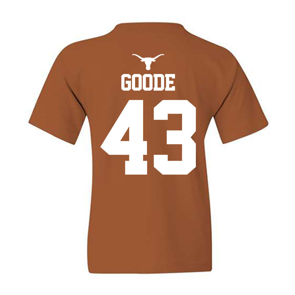 Texas - NCAA Softball : Leighann Goode - NCAA® Champions Sports Shersey Youth T-Shirt-1