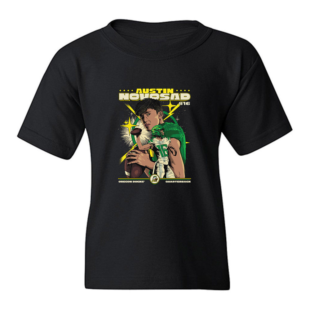 Oregon - NCAA Football : Austin Novosad - Caricature Youth T-Shirt-0